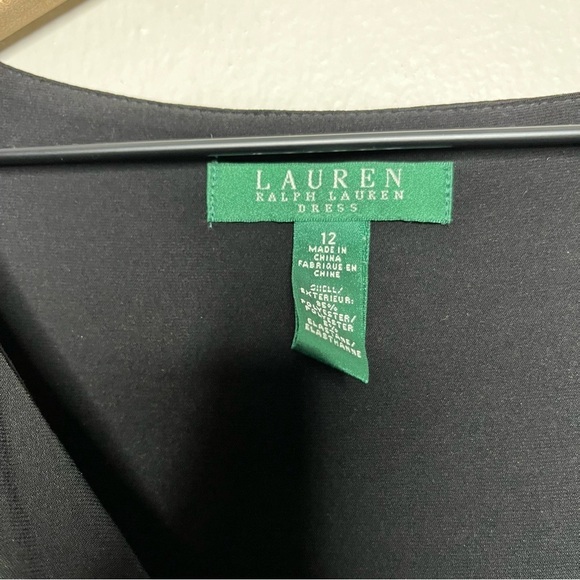 Lauren Ralph Lauren Women Midi Dress‎ 12 Slinky Traverls Gold Slimming Evening - Picture 2 of 9